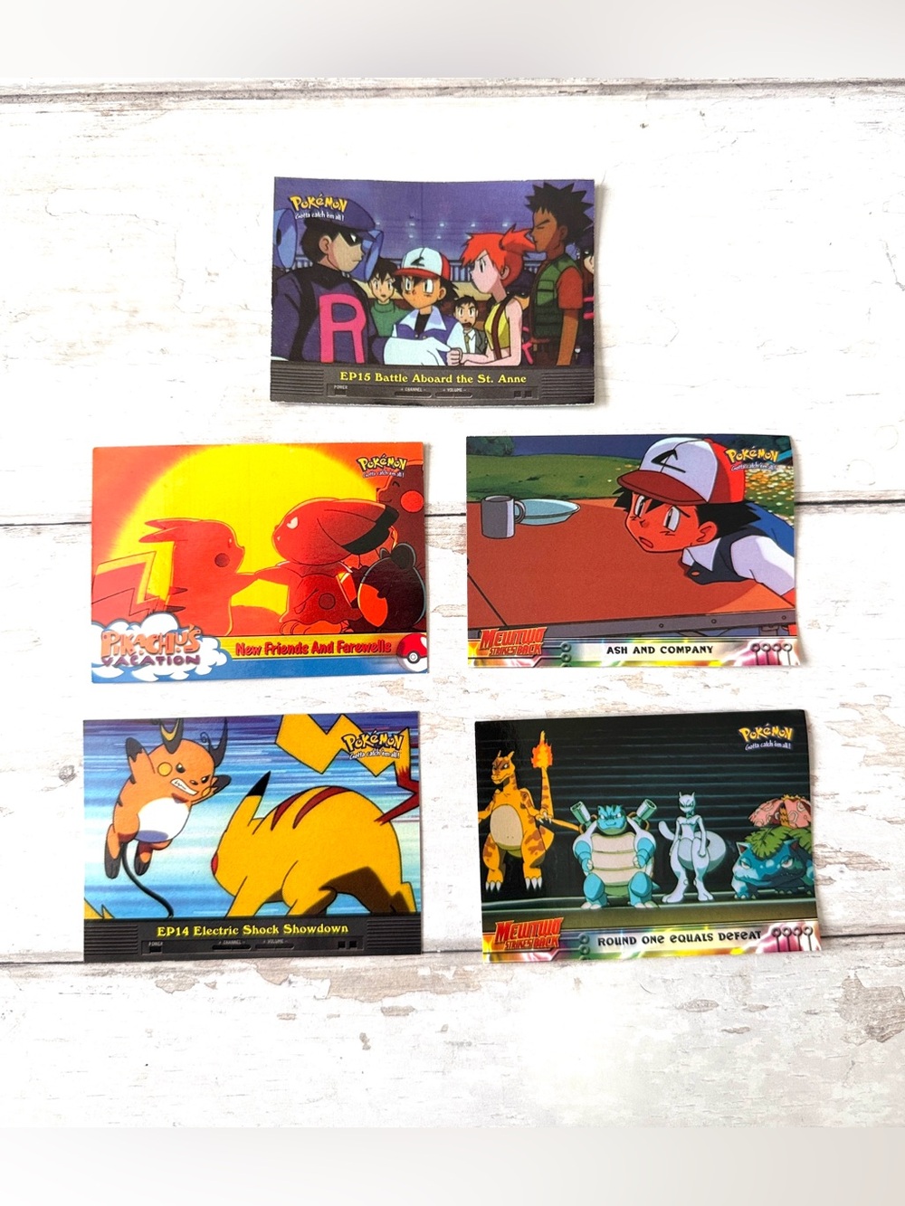 Pokemon Mewtwo Strikes Back Movie Comic Cards 1998 Nintendo Topps Set of 5